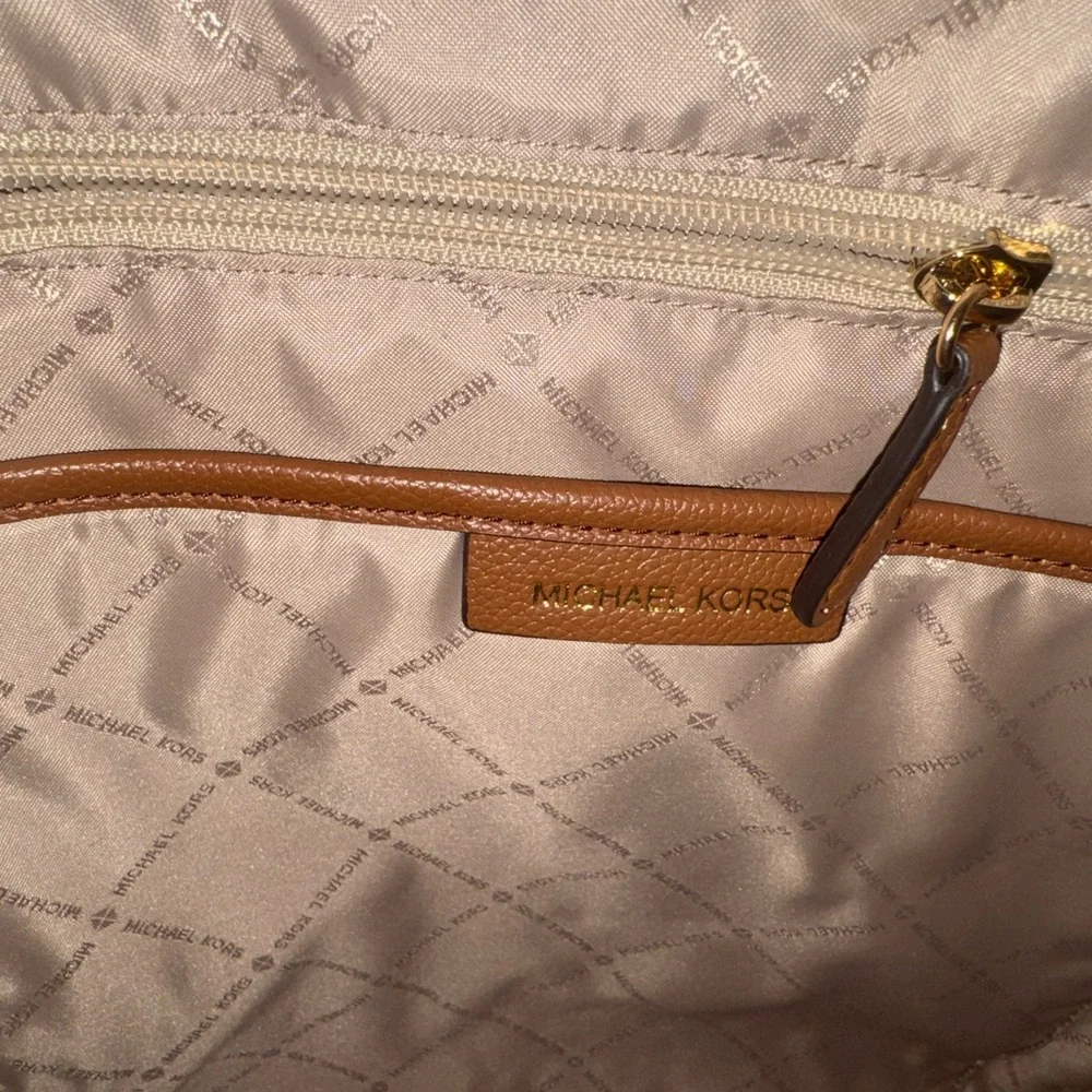 Michael Kors Tan Monogram Backpack - Picture 6 of 8